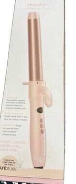 FHI MegaCurl Long Barrel Curling Iron 1.25” New In Box Pink - Mega Curls